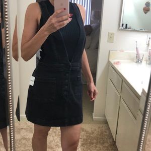 Free People denim overall skirt